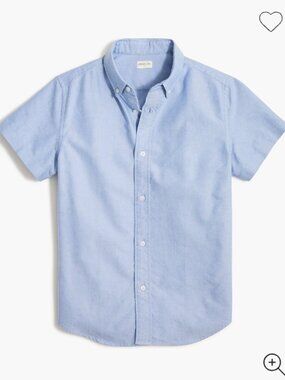J. Crew Factory Kids' short-sleeve oxford shirt • size 14 • BH566